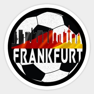 Distressed Grunge Frankfurt Germany football soccer Sticker